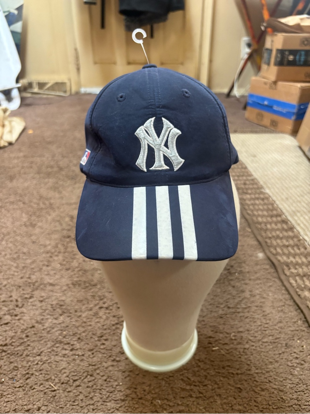 New York Yankees  Navy Baseball Cap with White Stripes